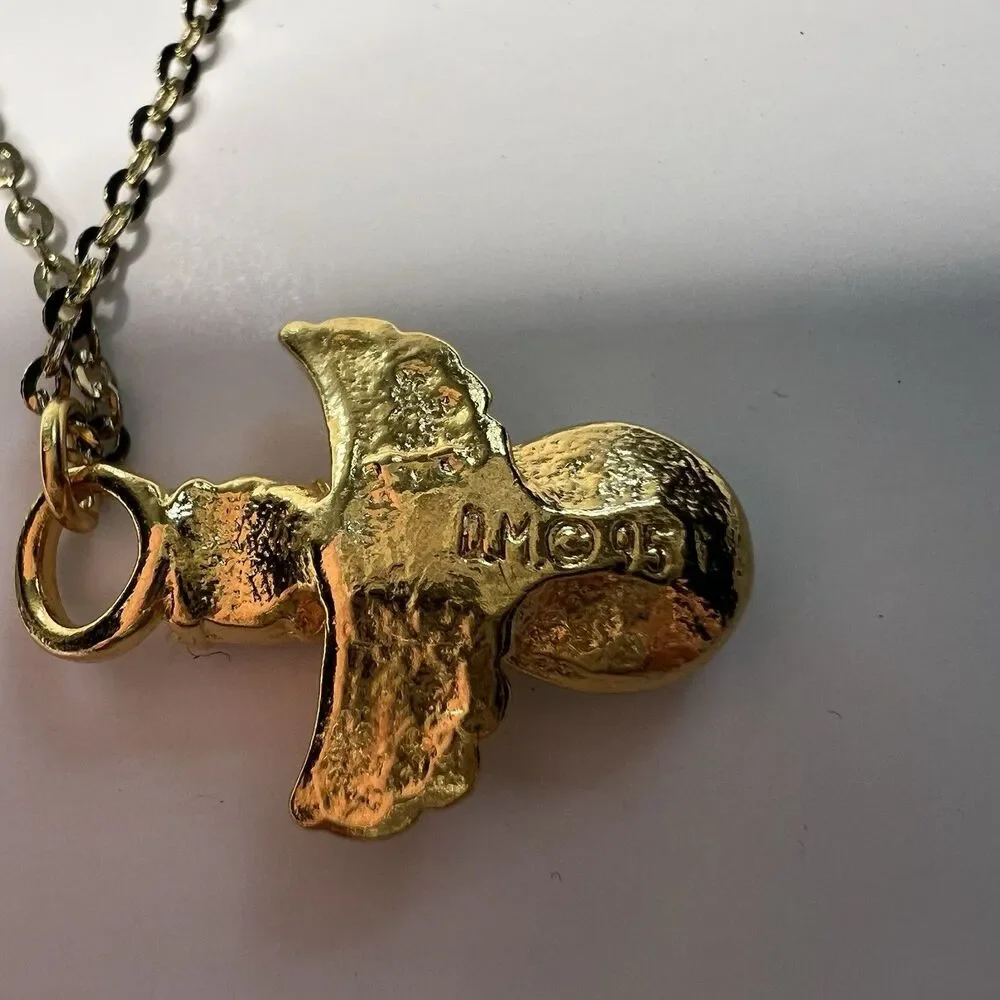 Vintage 1995 Danbury Mint Angel Pendant Necklace 17